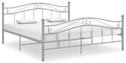 vidaXL Bedframe metaal grijs 140x200 cm