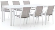 Diningset Bernstein | 6 personen aluminium | Tuinset stapelbaar | 7-delig | Kees Smit Tuinmeubelen
