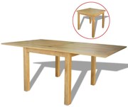 vidaXL Uitschuifbare tafel eikenhout 170x85x75 cm