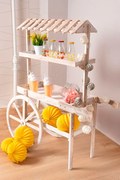 Aardbei Leeftijd Houten Candy Bar Trolley