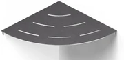 Looox Corner Shelf Rounded Planchet 30x2,2x8cm Stainless Steel