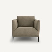 Fauteuil in stonewashed fluweel, Oscar, ontwerp Emmanuel Gallina