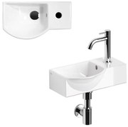 Clou InBe Fonteinset - 41x22.5x11cm - met kraan - met waste - met sifon - wit keramiek - chroom IB/03.03093