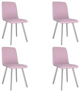 vidaXL Eetkamerstoelen 4 st fluweel roze