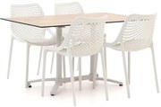 + 10% kassakorting | Diningset Forza | 4 personen kunststof | Tuinset stapelbaar | 5-delig | Kees Smit Tuinmeubelen