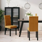 vidaXL Eetkamerstoelen 2 st fluweel bruin