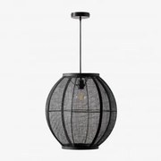 Ziyec Hanglamp Van Linnen Zwart & Ø45 Cm - Sklum