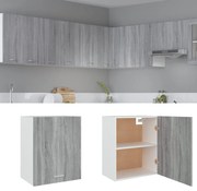 vidaXL Wandkast hangend 50x31x60 cm bewerkt hout grijs sonoma eiken