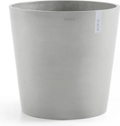 Ecopots bloempot Amsterdam 50 - Rond - White Grey - Diameter 50,5 x H43,5 cm