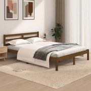 vidaXL Bedframe grenenhout honingbruin 120x190 cm 4FT Small Double