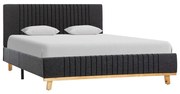 vidaXL Bedframe stof donkergrijs 120x200 cm