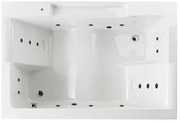 Lambini Designs Puglia bubbelbad 180x120cm elektronisch met 6+4+2 hydrojets zwart