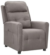 vidaXL Fauteuil verstelbaar stof taupe