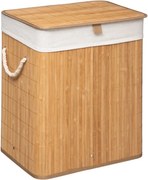 5Five rechthoekige bamboe wasmand - 60L (41 x 30 x 50cm)