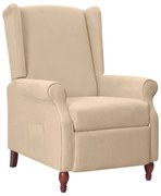 vidaXL Fauteuil verstelbaar microvezelstof taupe