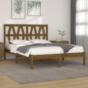 vidaXL Bedframe grenenhout honingbruin 120x190 cm 4FT Small Double