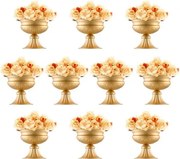 VEVOR 10-delige 16 cm hoge bloemenvaas voor bruiloften, metalen middelpunt voor bruiloften, gouden standaard voor bloemstukken voor tafels bij bruiloftsdiners, feesten, jubilea, ceremonies en verjaardagen