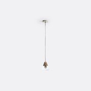 Hanglamp in glas en houtØ14 cm, Nasoa