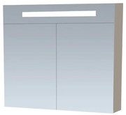 Sanituba Spiegelkast Double Face 80cm Hoogglans Taupe