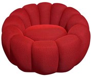 Kare Design Peppo Bloom Ronde Draaifauteuil Rood