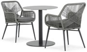 Bistroset 2 personen 70 cm Aluminium/wicker Grijs Lifestyle Garden Furniture Advance/Como