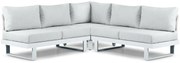 Hoek loungeset 5 personen Aluminium Wit  Lifestyle Garden Furniture Lorenzo