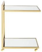 Kare Design Classy Gold Gouden Trolley Met Spiegelglas - 50 X 33cm.