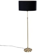 Vloerlamp goud met ovale velours kap zwart 50 cm - Parte Klassiek / Antiek E27 Binnenverlichting Lamp