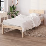 vidaXL Bedframe massief grenenhout 75x190 cm UK Small Single