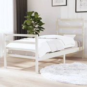 vidaXL Bedframe massief grenenhout wit 90x190 cm 3FT Single