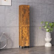 vidaXL Hoge kast 35x34x180 cm bewerkt hout gerookt eikenkleurig