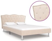 vidaXL Bedframe stof beige 120x200 cm