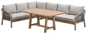 Garden Impressions Alora lounge dining set 3-delig links - grey sand