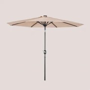 Parasol Ø270 Cm Met Licht In Stof En Staal Uzombras Licht Make Up - Sklum