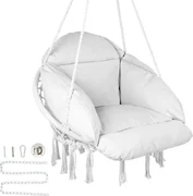 Luxe Schommelstoel Teddyfluweel Grijs - Hoge Rug & Armleuningen