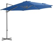 vidaXL Zweefparasol met stalen paal 300 cm azuurblauw