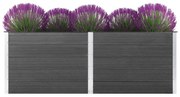 vidaXL Plantenbak verhoogd 250x50x91 cm HKC grijs