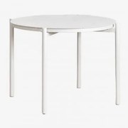 Ronde Aluminium Tuintafel (ø110 Cm) Elton Gardenia Wit - Sklum