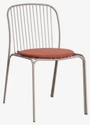 Set Van 2 Tuinstoelen Van Staal Anerina Moka Bruin & Terracota - Sklum