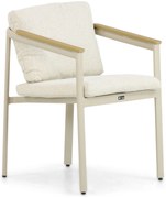 Tuinstoel stapelbaar Aluminium Taupe-naturel-bruin Santika Mind