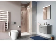 Crosswater Clear 6 draaideur 90x198cm 6 mm veiligheidsglas zilver aluminium CAHDSC0900