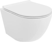 Mexen Lena Rimloze wc-pot met langzaam sluitende slanke wc-bril, duroplast, witte glans - 30220500