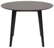 Zwarte Ronde Rubberwood Tafel 105 Cm - 105 X 105cm.