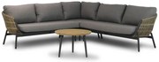 Hoek loungeset 4 personen Aluminium/wicker Taupe  Coco Nathan/Montana