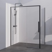 Brauer Season douchecabine met schuifdeur 140x80cm gunmetal