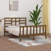 vidaXL Bedframe massief grenenhout honingbruin 120x200 cm