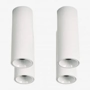 Pack Van 4 Ronde Led-opbouwplafondlampen Ø5,7 Cm Voor Buiten In Aluminium Luisiana Wit & Warm Wit 2700k & 6 W & 38º - Sklum