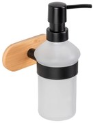 Wenko Orea Turbo-Loc Bamboo zeepdispenser zwart mat