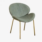Eetkamerstoel Bekleed Met Schapenvacht Fior Groen – Spar & Goud - Sklum