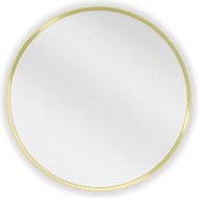 Mexen Loft ronde badkamerspiegel 40 cm, gouden frame - 9850-040-040-000-50